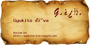 Gyukits Éva névjegykártya