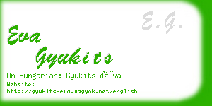 eva gyukits business card